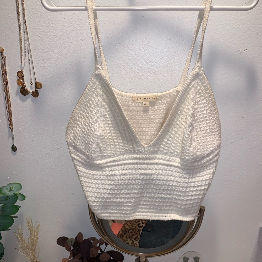 LA Hearts Knitted Crop Top